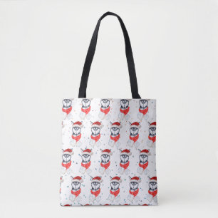 Bolso De Tela Estrellas de Navidad de la raza de perro Husky Sib