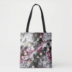 Bolso De Tela Estrellas de oro grunge abstracto moderno urbano