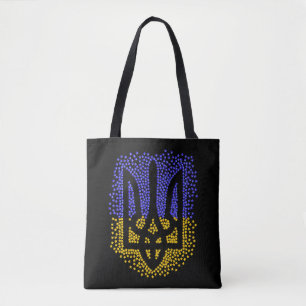 Bolso De Tela Estrellas de tridente de heraldry de Ucrania