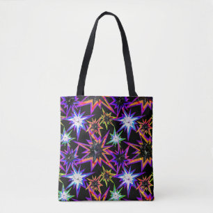 Bolso De Tela Estrellas en negro.
