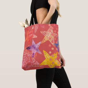 Bolso De Tela Estrellas marinas, peces estrella y puntos - mar
