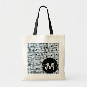 Bolso De Tela Estrellas Negras y Azules Nombre Biblioteca Libros