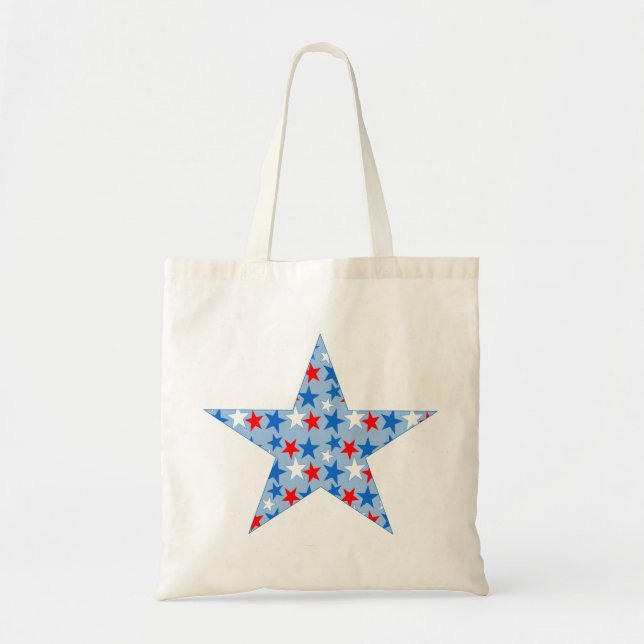 Bolso De Tela Estrellas patrióticas (Frente)