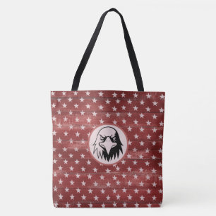 Bolso De Tela *~* Estrellas patrióticas rusticas de madera de p