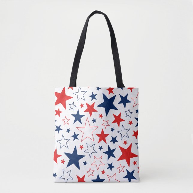Bolso De Tela Estrellas patrióticas Tote Bag (Anverso)