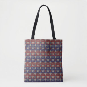 Bolso De Tela Estrellas Patrióticas Vintage