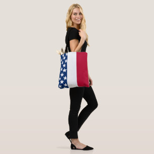 Bolso De Tela Estrellas Rojas Blancas y Azules Patrióticas