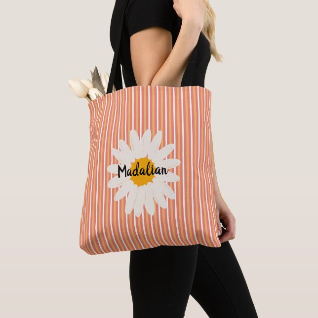 Bolso De Tela Estrellas rosas adorables y pesonalizadas retro fl (Detalle)