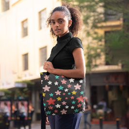 Bolso De Tela Estrellas simétricas