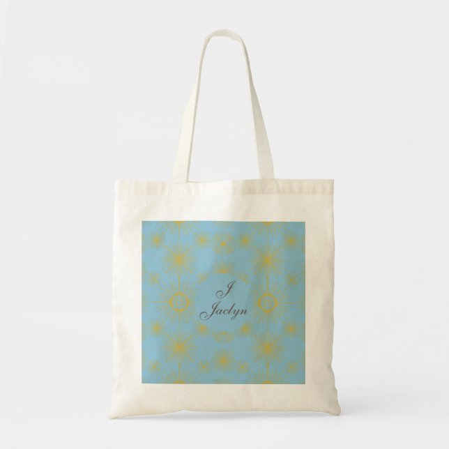 Bolso De Tela Estrellas solares celestes de Boho (Frente)