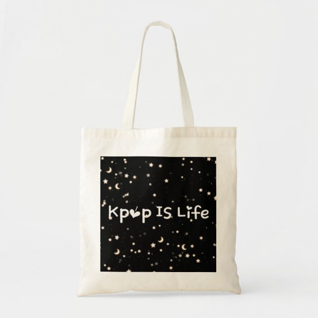 Bolso De Tela Estrellas x K-pop es vida (Frente)