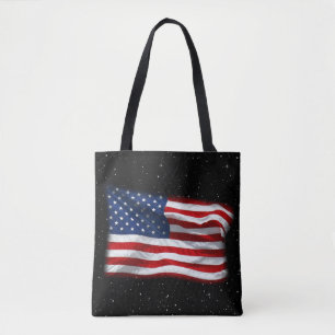 Bolso De Tela Estrellas y bandas Bandera Patriótica Estadouniden