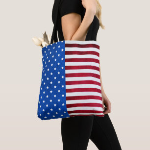 Bolso De Tela Estrellas y Bandera estadounidense a rayas por Shi