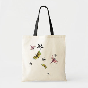 Bolso De Tela estrellas y libélulas