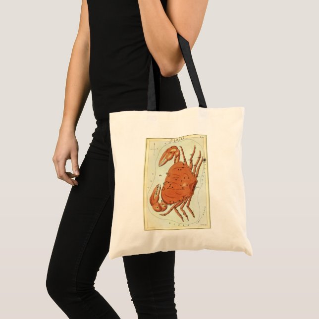 Bolso De Tela Estreñimiento de cangrejo de Cáncer de Astrología  (Anverso (producto))