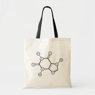 Bolso De Tela estructura molecular de la cafeína