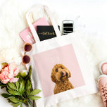 Bolso De Tela Estuche de teléfono rosa Pastel personalizado con<br><div class="desc">Lleva tu amor por tu amigo peludo dondequiera que vayas con esta bolsa de té rosa pastel personalizada. Con una foto de su querido perro y su nombre, este tote combina estilo y practicidad. Fabricado con tejidos duraderos y livianos, es perfecto para el uso diario, ya sea que esté haciendo...</div>
