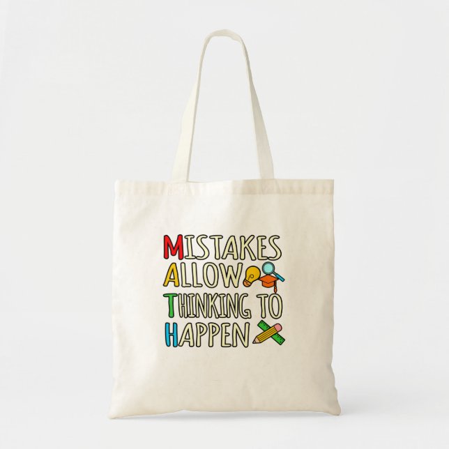 Bolso De Tela Estudiante de matemáticas equivoca profesor de mat (Frente)