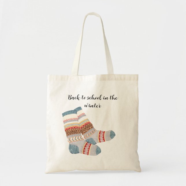 Bolso De Tela Estudiante divertida y personalizada de vuelta a l (Frente)