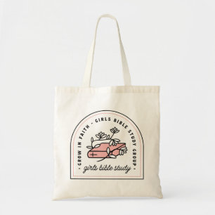 Bolso De Tela Estudio bíblico de chicas lectura cristiana rosa e