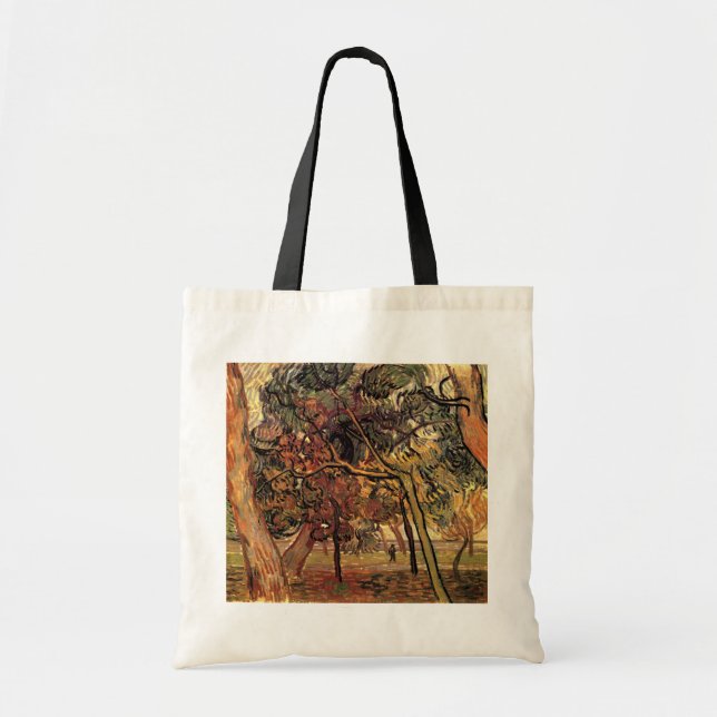 Bolso De Tela Estudio de Pinos por Vincent van Gogh (Frente)