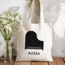 Bolso De Tela Estudio musical de piano, estudiante promocional d