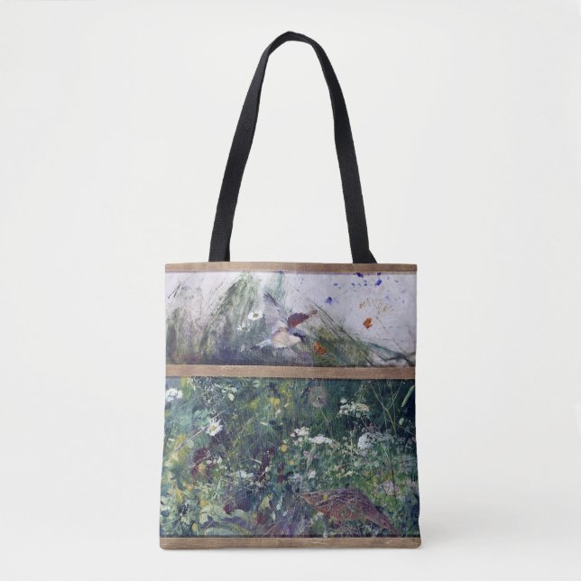Bolso De Tela Estudios de aves, Bruno Liljefors (Anverso)
