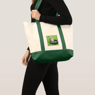 Bolso De Tela Estúpido Teniendo Una Pelota Con Neumático,