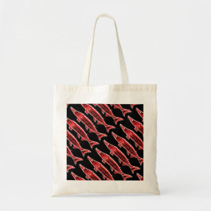 Bolso De Tela esturgeos rojos en alza