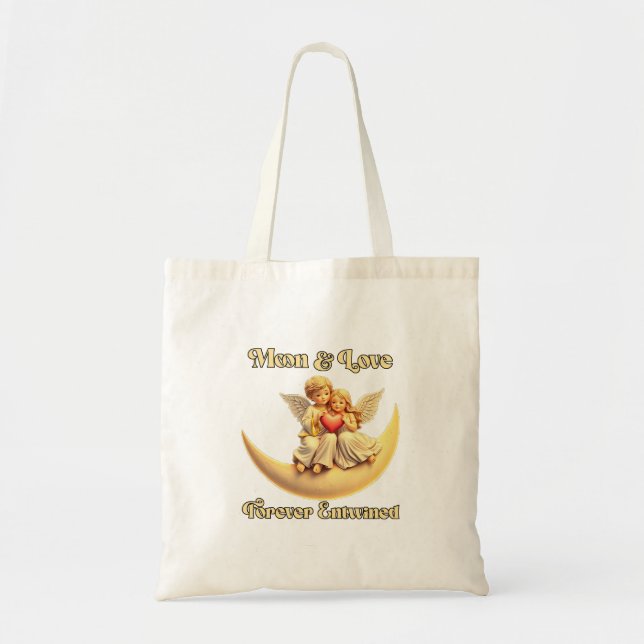 Bolso De Tela Eternal Love on a Crescent Moon (Frente)