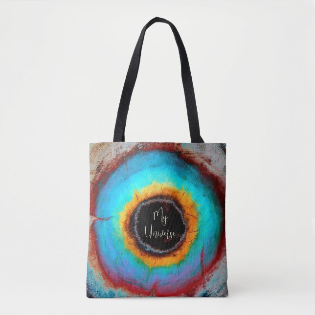 Bolso De Tela Ethereal Cosmic Eye Universum Vibrant Resumen Arte (Anverso)