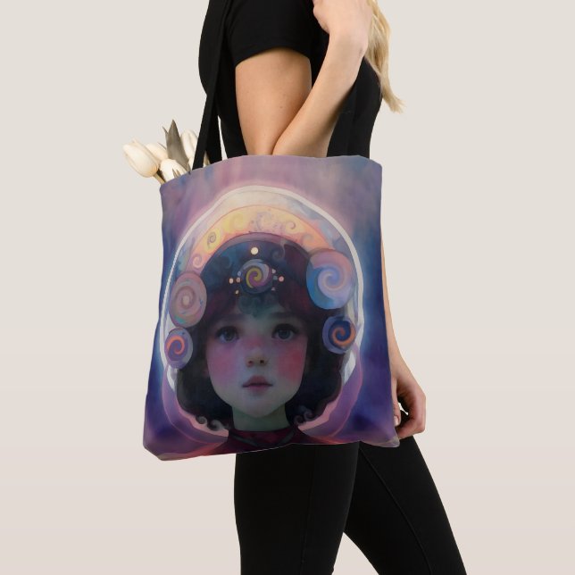 Bolso De Tela Ethereal Fantasy Celestial Child Dream Guardian (Detalle)