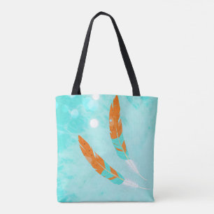 Bolso De Tela Ethereal Feathers