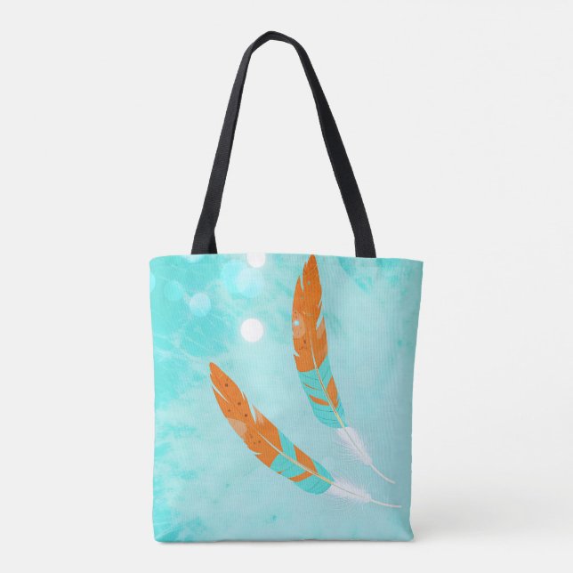 Bolso De Tela Ethereal Feathers (Reverso)