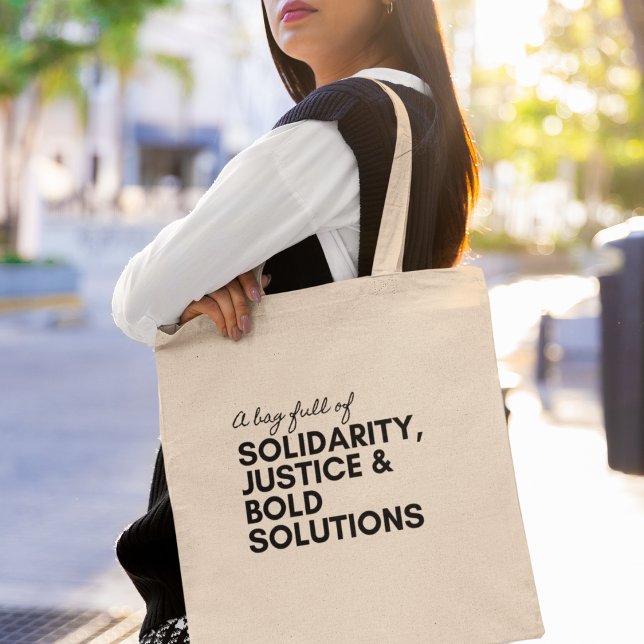 Bolso De Tela Ética del activismo de justicia solidaria ( Shop now and make a statement with every step you take!)
