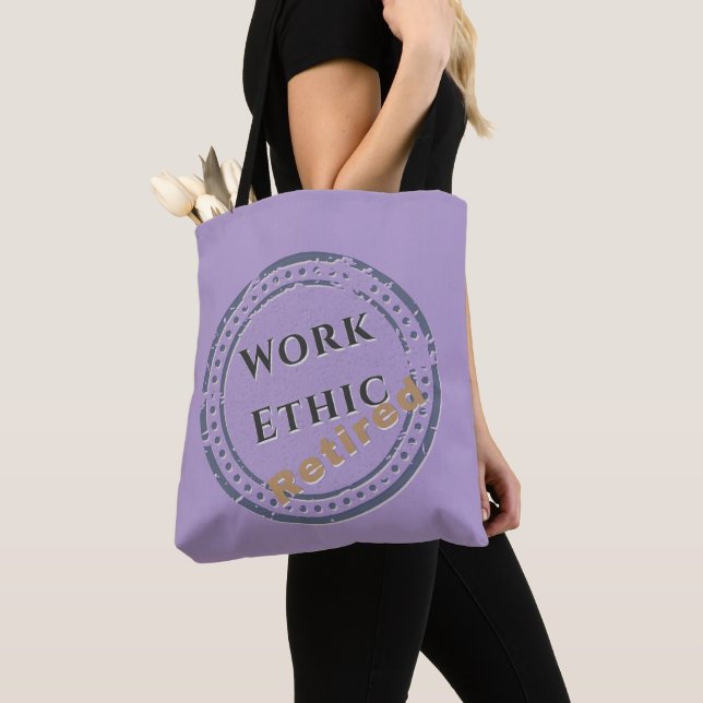 Bolso De Tela Ética Laboral: Jubilado (Detalle)