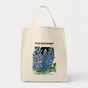 Bolso De Tela Etiqueta azul del paquete de la semilla del capo
