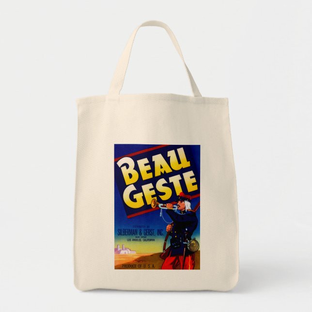 Bolso De Tela Etiqueta Beau Geste (Frente)
