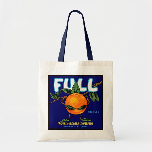 Bolso De Tela Etiqueta completa - Naranja (Frente)