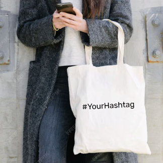 Bolso De Tela Etiqueta contemporánea del tema de tendencia minim