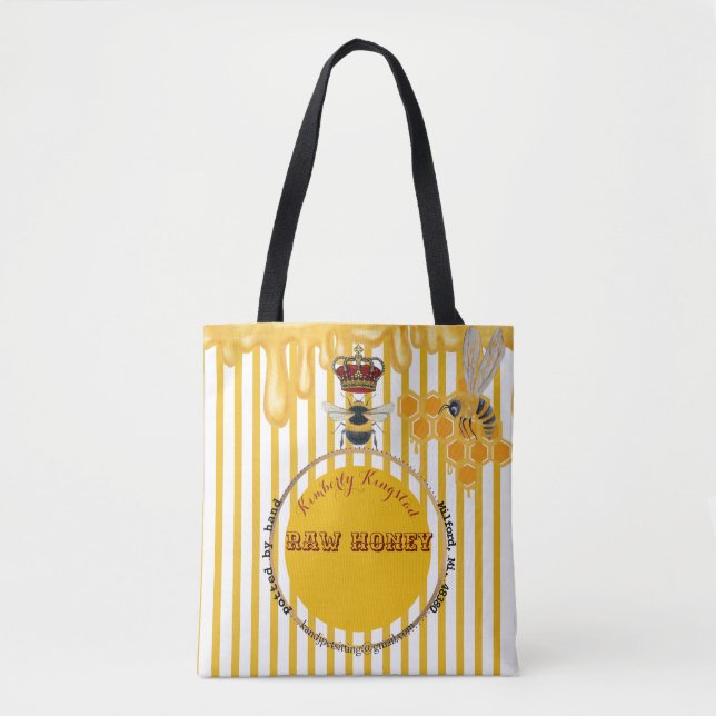 Bolso De Tela etiqueta de miel (Anverso)