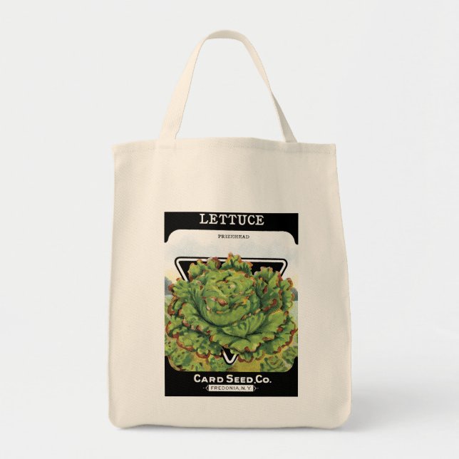 Bolso De Tela Etiqueta de paquete de semilla de lechuga (Frente)