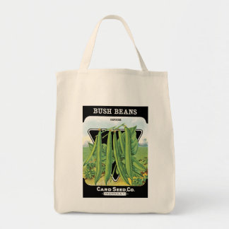 Bolso De Tela Etiqueta de paquete de semillas de alubias de Bush
