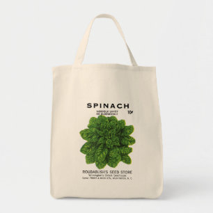 Bolso De Tela Etiqueta de Paquete de Semillas de Espinaca