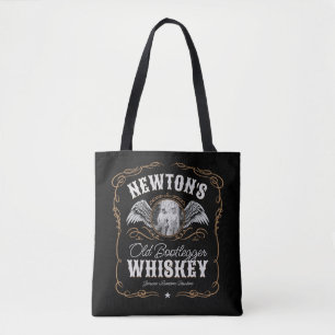 Bolso De Tela Etiqueta de teclado antiguo para alcohol casero Añ