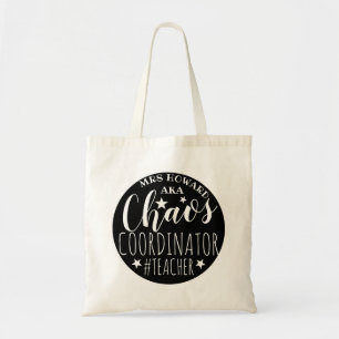 Bolso De Tela Etiqueta del coordinador del caos para la moda de