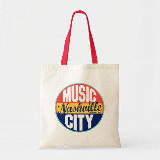 Bolso De Tela Etiqueta del vintage de Nashville