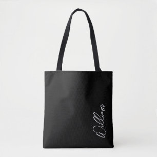 Bolso De Tela Etiqueta moderna Nombre personalizado Tote Bag