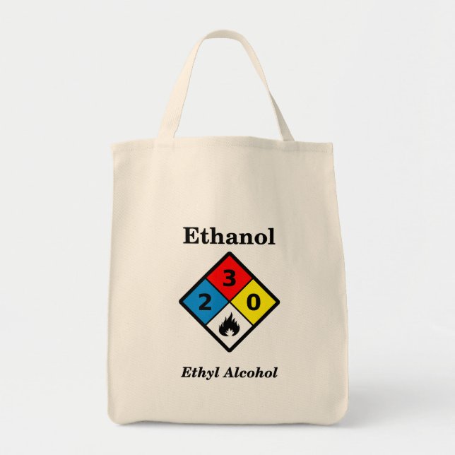 Bolso De Tela Etiqueta MSDS de etanol (Frente)