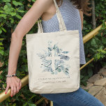 Bolso De Tela Eucalipto Azul Rústico Fern Foliage Cross Baptism<br><div class="desc">Para cualquier personalización adicional o cualquier otro elemento que coincida,  no dude en ponerse en contacto conmigo en yellowfebstudio@gmail.com</div>